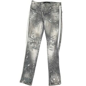Jordan Craig Legacy Edition Jeans Men 28W 30L Distressed Gray Wash